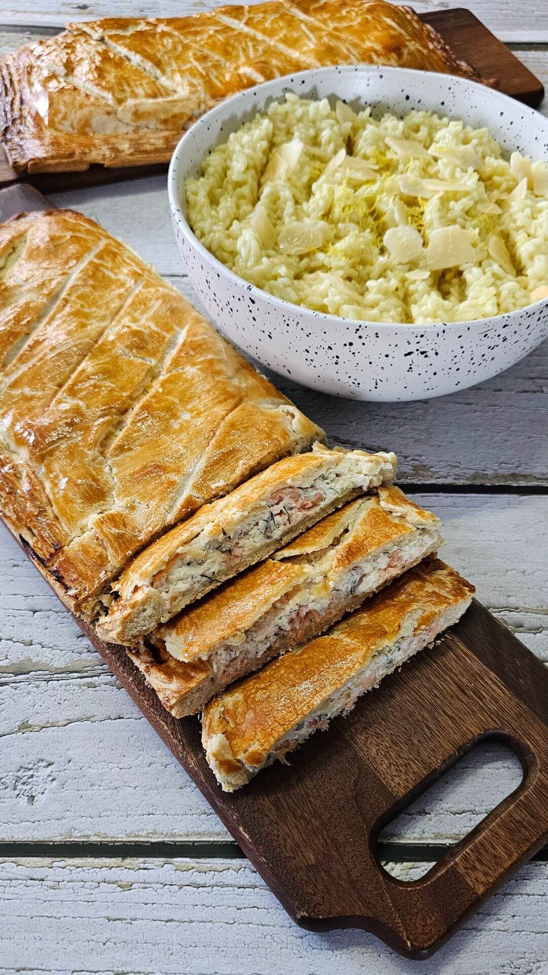 Somon în crustă crocantă și risotto cu lămâie